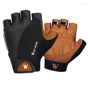 Gants de cyclisme demi-doigt respirant, pour hommes et femmes, vtt, course à pied, Fitness, sport, moto, vélo