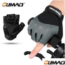 Cycling Gloves Half Finger Sports Mtb Road Bike Running Anti- Anti-Slip Fiess Gym Riding Bicycle Glove Summer Men Women Drop Deliv 868