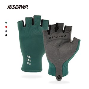 Gants de cyclisme HISERWA cyclisme anti-dérapant Anti-sueur demi doigt gants hommes femmes respirant Anti-choc sport gants en plein air pêche vélo gant 231204