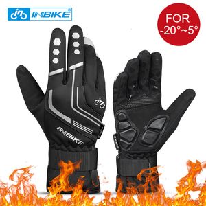 Gants de cyclisme INBIKE écran tactile gants de cyclisme hiver thermique chaud coupe-vent plein doigt étanche vélo route vélo gants pour hommes femmes 230609