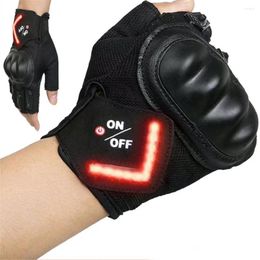 Gants cyclistes Signal de virage à LED intelligent avertissement Light Outdoor Riding Men Women Bike avec Signals