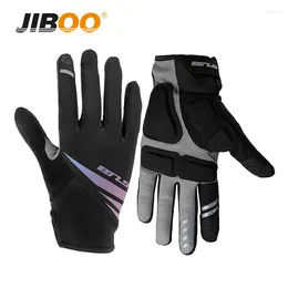 Gants de cyclisme Jiboo Bike d'hiver pour les hommes et les femmes Auto-chauffage du vent All Finger Moto Mtb Glove Bicycle Accessoires