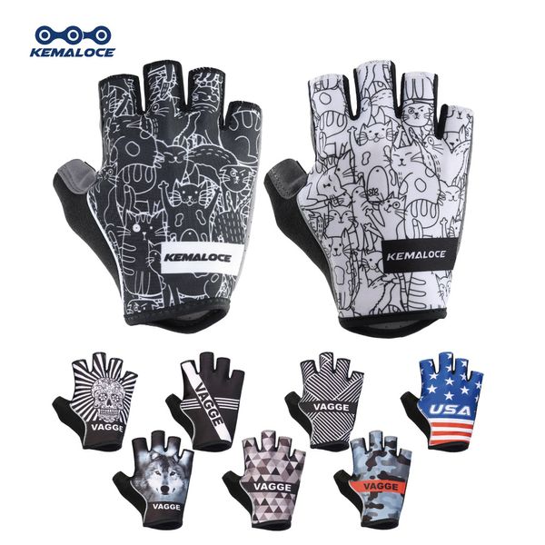 Guantes de ciclismo KEMALOCE Hombres Mujeres Carreras de carretera Medio dedo Manoplas de verano Antideslizante Reflectante Deporte al aire libre Adulto MTB Bike Glove 220923