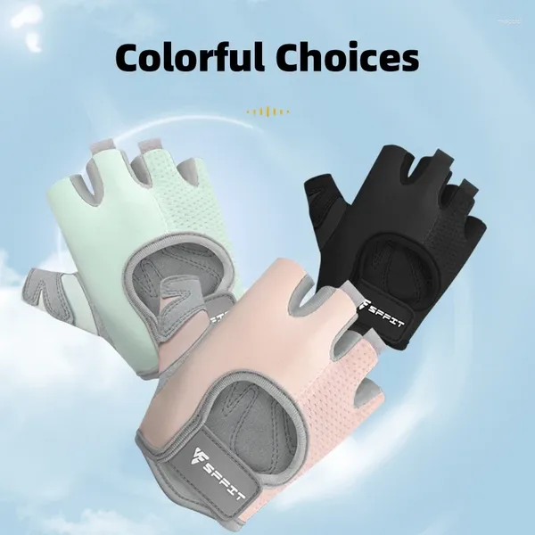 Guantes de ciclismo bicicleta para niños para bicicleta de montaña equilibrada niña sin dedo sin dedo con cojines protectores