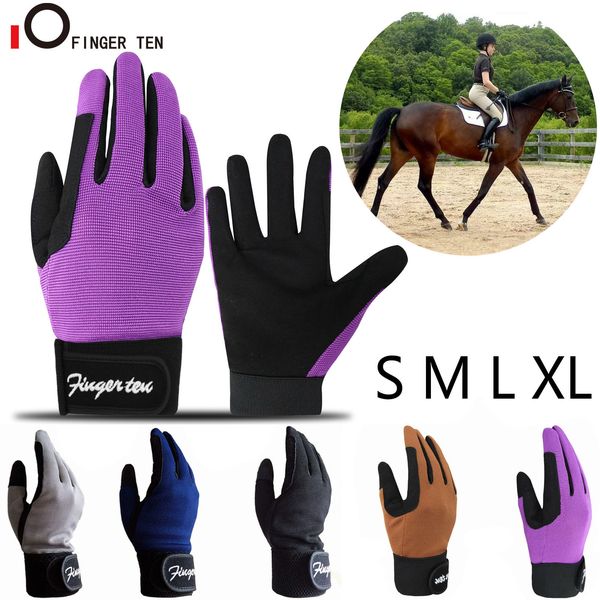 Gants de cyclisme Enfants durables longs gants de cheval d'équitation gant équestre course de chevaux cyclisme Sport vélo Grip 5-13 garçons filles Drop 230905