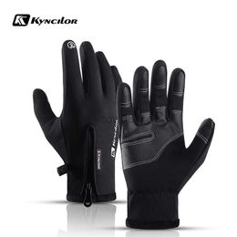 Gants de cyclisme Kyncilor Hommes Femmes Gants d'hiver Touch Gants de cyclisme imperméables Gants de sport Gants thermiques Fece Motorcyc Running Gants de ski HKD230720