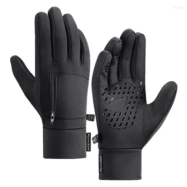 Guantes de ciclismo Kyncilor Invierno Bicicleta Tibia tibia Men Mountain Bike Full Finger a prueba de viento