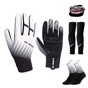 Gants de cyclisme hommes vélo doigt anti-dérapant Cyling manches femmes chaussettes de sport vtt vélo mitaines manchettes course randonnée Kits complets 231005