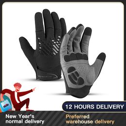 Cycling Gloves Men MTB Motorfietsaccessoires Schokbestendige mittens Bicycle Touchscreen Ademende Full Fiets 230310