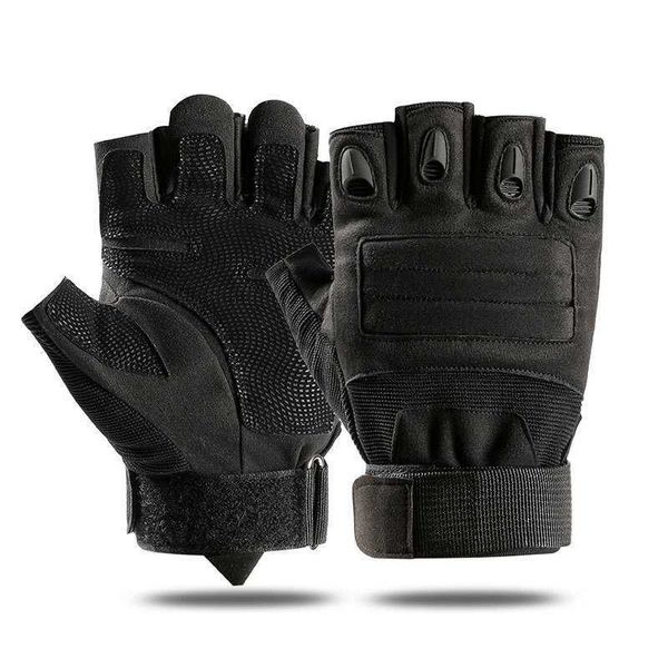 Guantes de ciclismo Hombres Verano Deporte al aire libre Medio dedo Lucha Breathab Mitten Fuerzas especiales Protección Pad Fitness Antideslizante Guante de montar N4 HKD230720