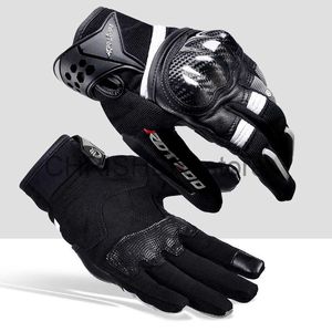 Gants de cyclisme hommes femmes gants noir en cuir véritable moto route équitation été doigt complet mitaines de protection moto accessoire MCS-57 x0824