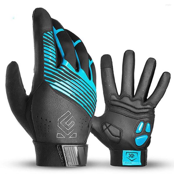 Gants de cyclisme pour hommes Hiver Thermal Fleece Bike Full Finger Gel Liquide Silicone Bicycle Bicicleta Accesorio Mujer