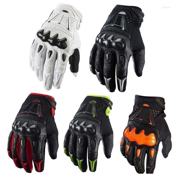 Guantes de ciclismo Moto BMX ATV Off-Road Racing Moto Guantes Hombres Motocross Luvas Cuero Hard Shell Riding