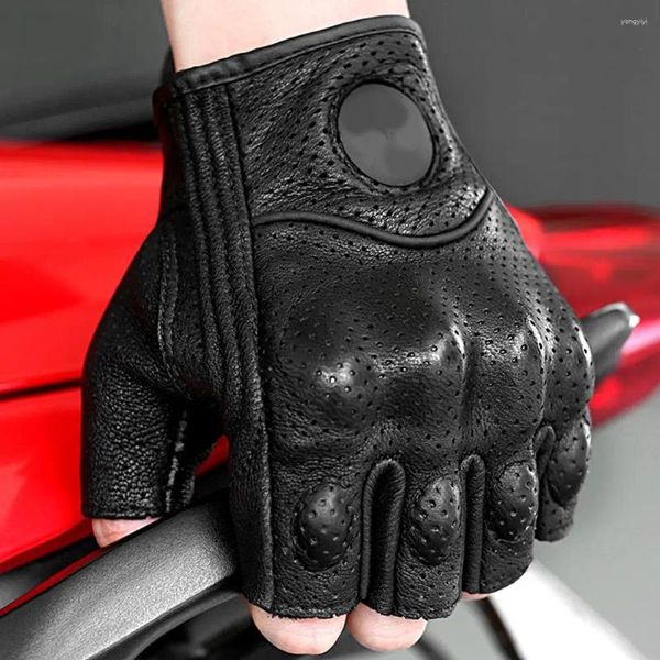 Gants de cyclisme moto respirant demi-doigt course de la protection sportive extérieure éteinte croix dirt vélo