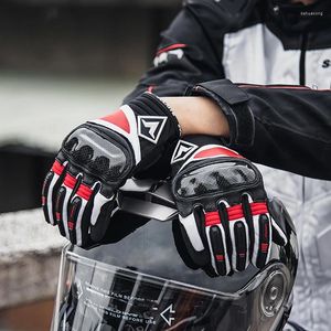 Gants de cyclisme moto à l'écran tactile en fibre de carbone entièrement en fibre de carbone en plein air respirant et léger