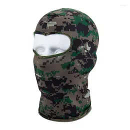 Cycling Handschoenen Outdoor Full Face Mask Spandex Balaclava Thin Motorcycle Ski CS Digital Green Camo