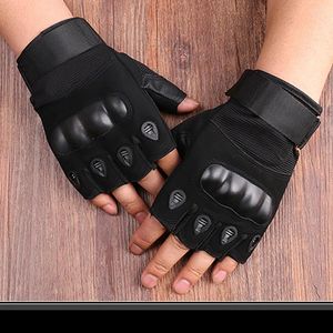 Fietshandschoenen Outdoor Tactical Army Armor Armor Protection Shell Half Finger Type Militaire niet-slip rijdende vrouwen Men's heren