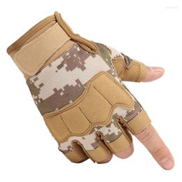 Guantes de ciclismo al aire libre táctico entrenamiento militar ejército deporte escalada tiro caza montar medio dedo antideslizante mitones 2022