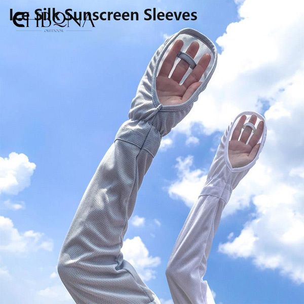 Paire de gants de cyclisme en soie glacée, manches de Protection solaire pour femmes, conduite d'été, course à pied, Protection UV pour les mains, gants assortis