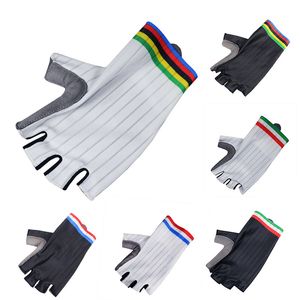 Cycling Gloves Pro Aero Cycling Gloves Men Women Team Light Half Finger Anti Slip Shockproof Road Bike Gloves Guantes Ciclismo 230317