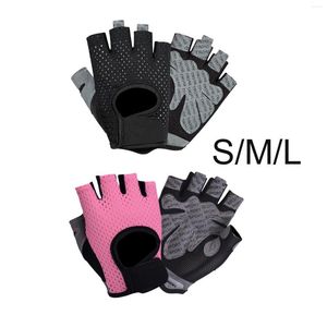 Gants de cyclisme professionnel Gym femmes haltérophilie entraînement Fitness respirant musculation demi doigt protège-main