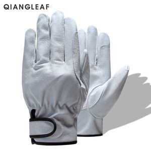 Cycling Handschoenen Qiangaf Industrial Work Mechanic Protection Men Breathab Thin Ather Safety Outdoor Worker Whosa 527 L221024