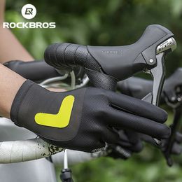 Gants de cyclisme ROCKBROS doigt complet hommes femmes en plein air course conduite réfléchissant longue vtt route moto gant vélo accessoires 230825