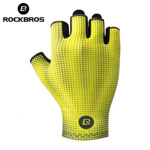 Gants de cyclisme ROCKBROS gants de cyclisme d'été demi-doigt gants de vélo route respirant gants de vélo haute élasticité gants à doigts courts 231109