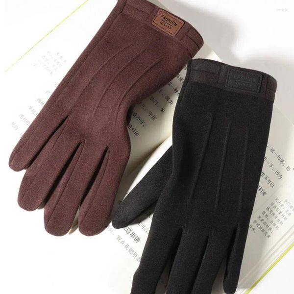 Gants de cyclisme pour hommes, écran tactile Simple, articles de sport, alpiniste, longs doigts complets, mitaines en velours, fournitures d'extérieur