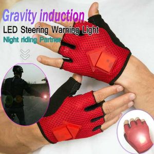 Gants de cyclisme Smart LED Turn Automatic Induction Signal Warning Light Outdoor Riding FOU99