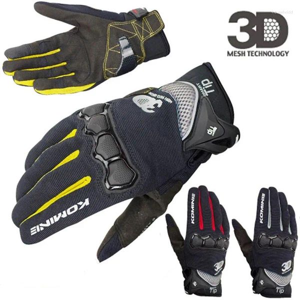 Guantes de ciclismo motocicleta de verano transpirable malla 3D Motocross todoterreno montar hombres calle Moto equipo protector GK-162