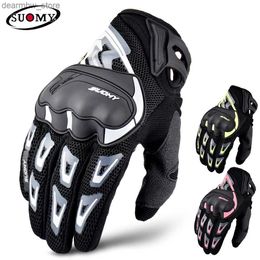 Guantes de ciclismo Suomy Motorcyc Guantes hombres al aire libre Moto Glove Cycling Glove Summer Breathab Guantes de motocross Full Finger Pantalla táctil L48