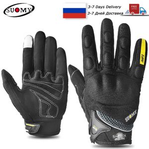 Gants de cyclisme Suomy Motorcyc Summer Breathab Mesh Moto Vélo Hommes Femmes Écran Tactile Motocross Doigt Complet XXL L221024