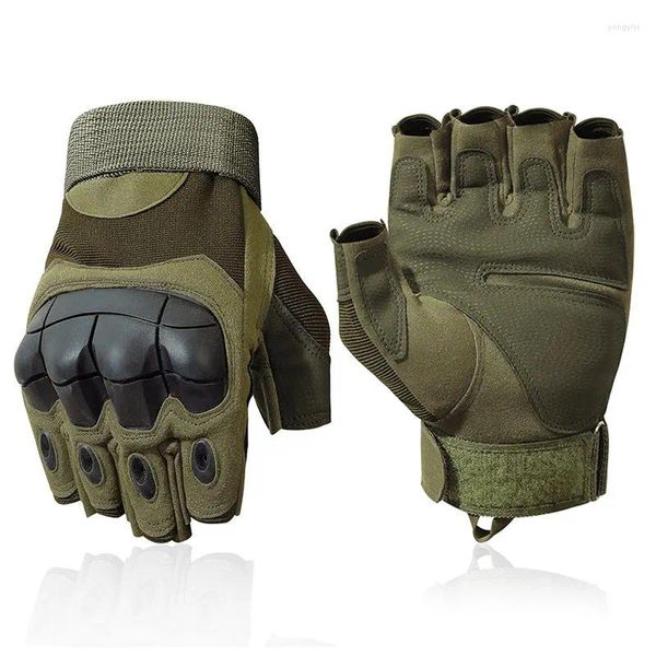 Guantes de ciclismo tácticos para hombres y mujeres al aire libre medio dedo protección en deportes entrenamiento ejército fanáticos fuerzas especiales montar masculino