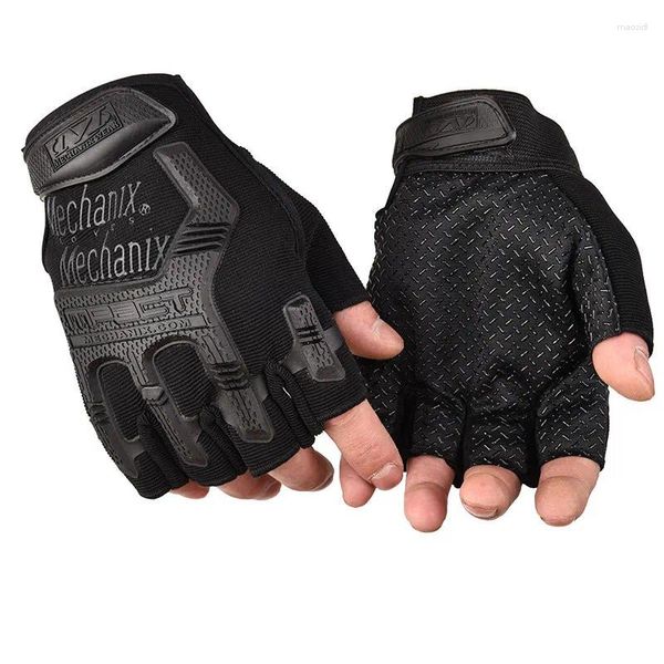 Gants de cyclisme à peinture de paintball militaire tactique combattant le soldat anti-skid half doigt hommes vêtements