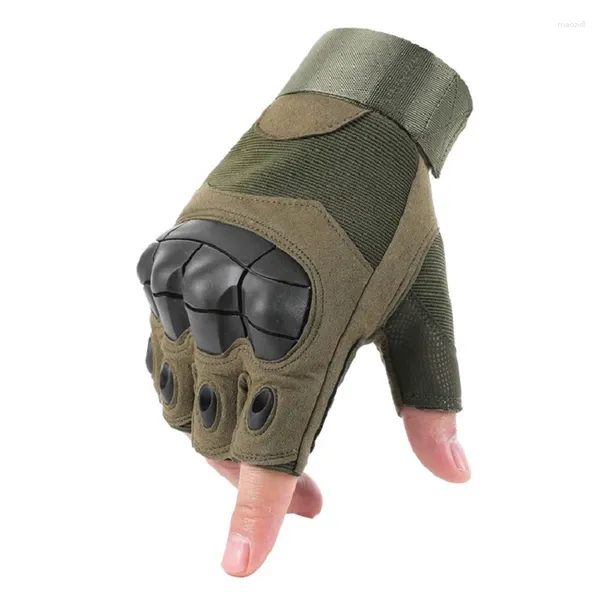 Gants de cyclisme pour hommes, écran tactile, tactique militaire, tir de Paintball, sport de Combat, vélo, jointure dure, demi-doigt