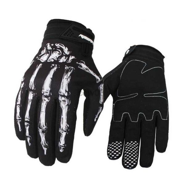 Guantes de ciclismo Unisex Motorcyc Guantes de ciclismo Skull Sketon Goth Racing Guantes de dedos completos Deportes Senderismo Invierno Bicyc Guantes de ciclismo HKD230720