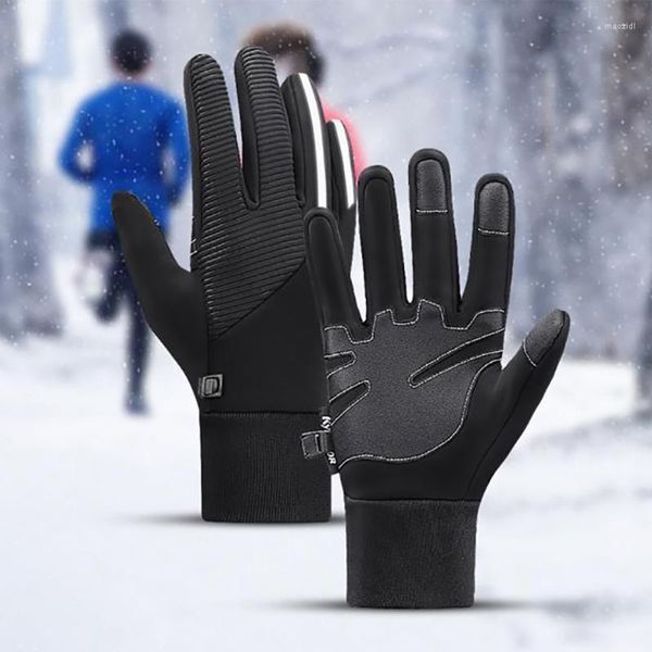 Guantes de ciclismo unisex invierno impermeable pantalla táctil bicicleta camping senderismo motocicleta deportes equipo de dedo completociclismociclismo