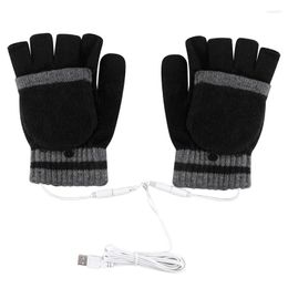 Gants de cyclisme USB chauffage chauffant à 2 côtés convertibles gant gants mittens ski étanche