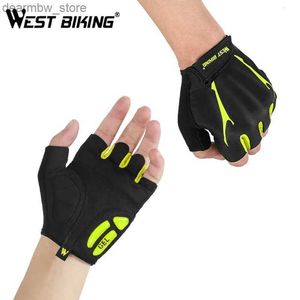 Gants de cyclisme Glants cyclistes de vélo d'ouest Half Finger Summer Anti Slip Propice de vélo de vélo de vélos