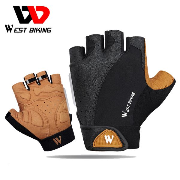 Gants de cyclisme WEST BIKING Gants de cyclisme VTT Vélo Vélo Demi Doigt Gants Hommes Femmes Été Gym Fitness Antidérapant Respirant Gants De Sport 230801