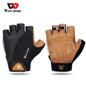 Gants de cyclisme WEST BIKING gants de cyclisme de sport demi-doigt hommes femmes gants de vélo vtt course Fitness gymnase équitation moto gants de vélo 231108