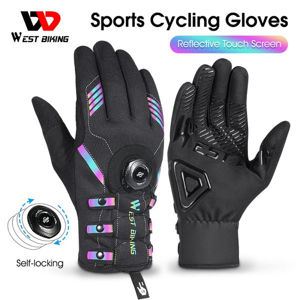 Gants de cyclisme WEST BIKING Sports Gants de cyclisme VTT Vélo de route Gants de moto Hommes Femmes Écran tactile Autobloquant Doigt complet Gants de vélo 230609