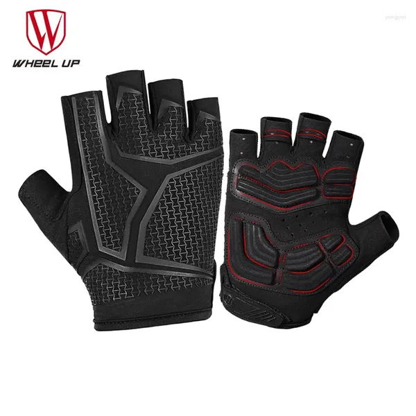 Guantes de ciclismo RUEDA ARRIBA Absorción de verano Medio dedo Bicicleta de carretera Transpirable Bicicleta Guantes Ciclismo