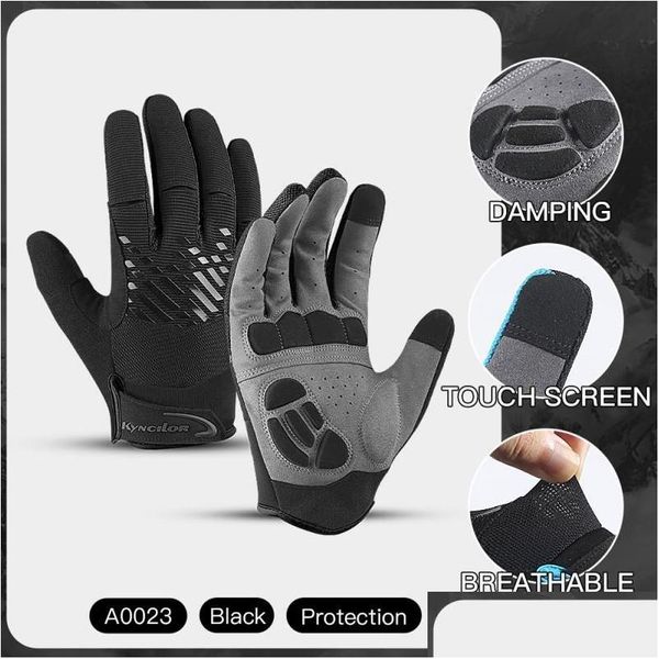 Gants de cyclisme hiver FL doigt vélo garder au chaud hommes femmes vélo équitation sports de plein air protecteur tactile Sn Fitness livraison directe Dhpx4