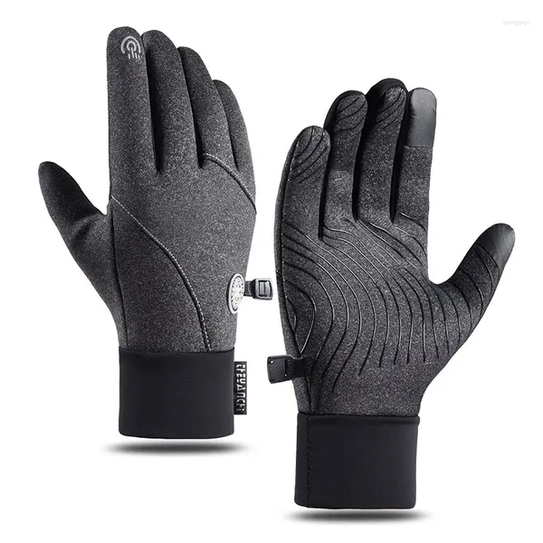 Gants de cyclisme hiver plein doigt complet écran tactile femme chaude hommes vélo bike anti-glissement ski de ski