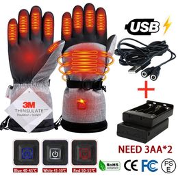 Luvas de ciclismo Luvas de inverno Luvas de algodão Aquecedor de mão Luvas térmicas elétricas à prova d'água Snowboard Ciclismo Motocicleta Bicicleta Ski Outdoor 231021