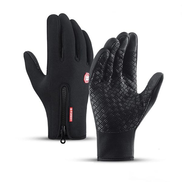 Gants de cyclisme Gants d'hiver pour hommes écran tactile chaud Sport pêche anti-éclaboussures ski armée cyclisme Snowboard antidérapant fermeture éclair femmes gants 231023