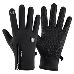 Gants de cyclisme hiver hommes femmes plus peluche velours polaire épais chaud écran tactile ski mitaine Sport de plein air Fitness Aipper gant N33