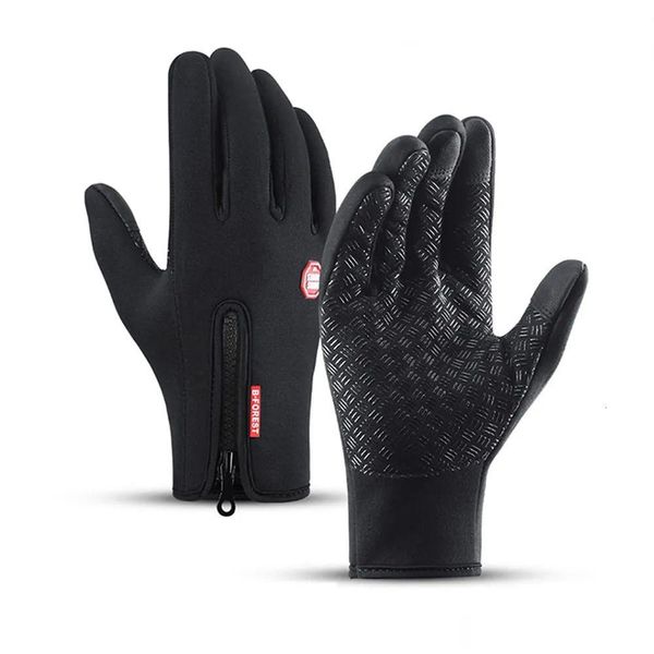 Gants de cyclisme hiver hommes chauds touchsn sport pêche anti-éclaboussures ski armée snowboard antidérapant fermeture éclair femmes drop livraison sport o otctf